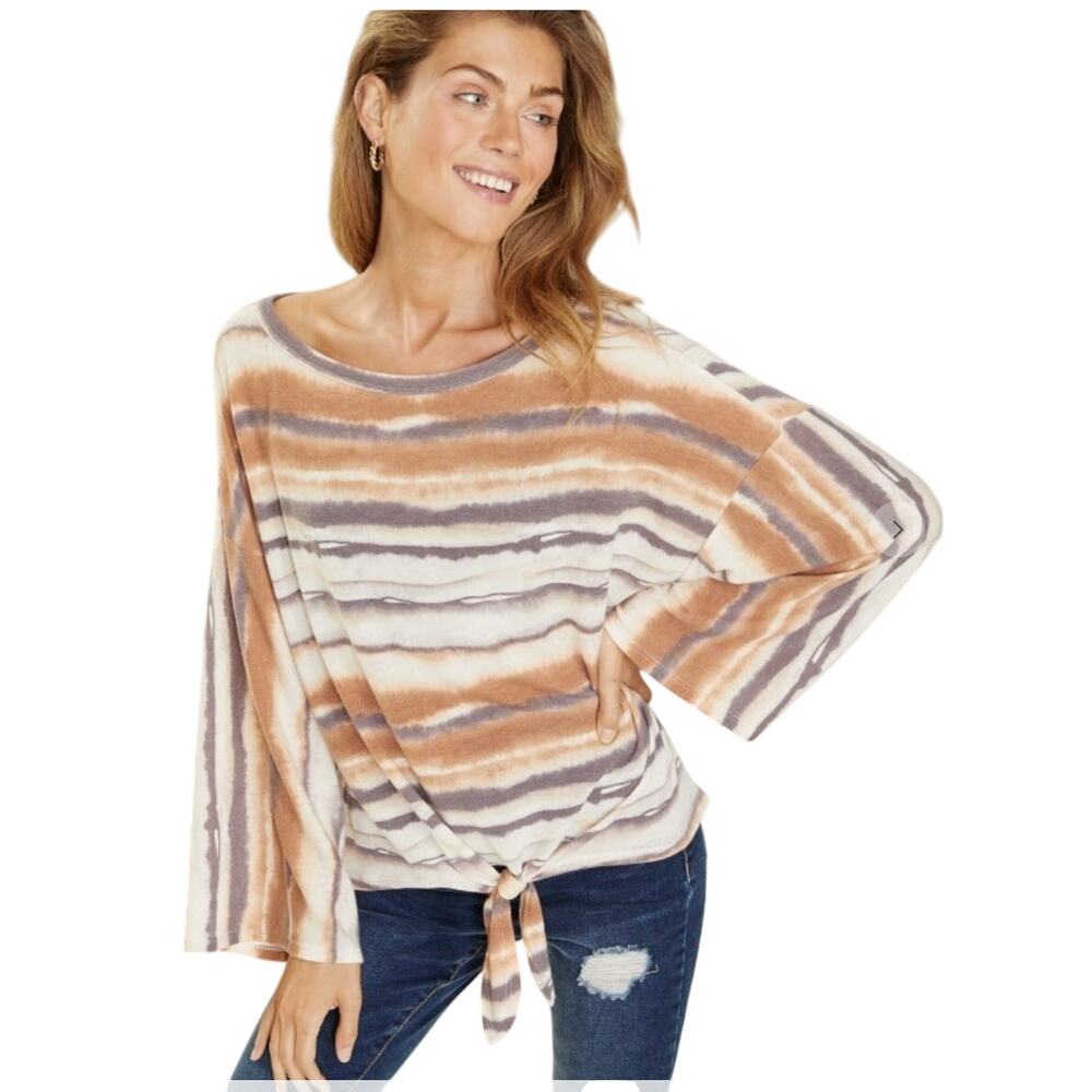 124 $20 Live Start, Brushed hacci tie-dyed loose fit top Medium
